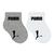 Kit 2 pares meia puma cano baixo infantil Branco cinza