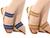 Kit 2 pares sandalia rasteira feminina com trazeiro calce facil conforto Azul, Caramelo
