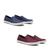 Kit 2 Pares Sapatênis Masculino Slip On Pórtice Iate Azul, Vinho