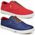 Kit 2 pares Sapatenis masculino Super leve e confortável Cano Baixo Casual Polo Blu-7700 K2201 Vermelho, Azul