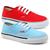 Kit 2 Pares Tênis Feminino Casual Cano Baixo Dudadias Conforto - 500 Vermelho, Azul