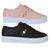 Kit 2 Pares Tênis Feminino Casual Sola Alta Flatform Confortável Sapato Moda Calçado Moda Pérola - Leila Soares Preto, Rosa