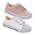 Kit 2 Pares Tenis Feminino Infantil Escolar Sapato Infantil Nude, Branco