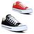 Kit 2 Pares Tenis Kalum Femino All Authentic Star Tradicional Preto, Vermellho