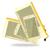 Kit 2 Pastas Organizadoras Documento Papel Pertences Cartas Amarelo