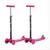 Kit 2 Patinetes 3 Rodas Regulável Led Presente Para Criança menino menina  com luzes suporta 50kg Rosa