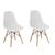 Kit 2 peças cadeira charles eames wood design dsw BRANCO