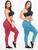 Kit 2 Peças Calça Legging Feminina Cintura Alta Cirre 3D Academia Fitness Vinho azul