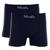 Kit 2 Peças Cueca Mash Boxer Sem Costura Microfibra Azul marinho