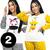 Kit 2 Pijama Estampa Animais Inverno Feminino Adulto Longo Kit c, 2 zebra, Love