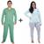 Kit 2 Pijamas De Frio Adulto Casal Longo Feminino Masculino Panda, Verde