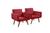 Kit 2 Poltronas 1 Lugar Anabelle Unidecor Vermelho