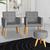 Kit 2 Poltronas cadeira com Sala de Estar Puff decorativa para Sala de Estar Recepção manicure escritório pés palito resistente Cinza