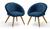 Kit 2 Poltronas Cadeira Lais Escritorio / Manicure / Recpção / Sala de Estar Azul