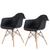 Kit 2 Poltronas Decorativas Charles Eames Eiffel 132PP  Preta