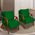 Kit 2 Poltronas Decorativas Para Sala Cadeira Reforçada Shine Madeira Maciça Suede Verde