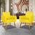 Kit 2 Poltronas Decorativas Recepção Cadeira Reforçada Amarelo