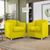 Kit 2 Poltronas Decorativas Reforçada Consultório Sala Suede Amarelo