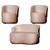 Kit 2 Poltronas e 1 Namoradeira Decorativa Orgânica Beatriz Veludo Composê material sintético Marrom - Estopar Veludo Rosa