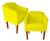 Kit 2 Poltronas Gran Fael Para Recepção Empresa - Várias Cores - Suede - Sv Decor  Amarelo