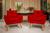 Kit 2 Poltronas Opala Ambiente Decorativo Comercial Vermelho