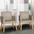 Kit 2 Poltronas para manicure Decorativa Cadeira Estofada Resistente Escritório Recepção Sala de estar Sala de espera Pés palito de madeira Cappuccino
