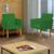 Kit 2 Poltronas Para Sala Decorativas Nina Suede Cores Pé Castanho VERDE