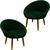 Kit 2 Poltronas Roma de Luxo Decorativa Cadeira Estofada Resistente Escritório Recepção Verde Musgo
