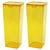 Kit 2 Potes Herméticos 3 Litros Plástico Tampa e Trava Lanches Amarelo