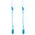 Kit 2 Prendedor de Chupeta Mola Pietra Baby Cordão Melhor Qualidade Top Criança Trava Roupa Feminino Masculino Azul + Azul