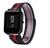 Kit 2 Pulseiras em Metal / Aço - Magnética compatíveis com Amazfit GTS / GTS 2 / GTS 2e / GTS 2 mini Preta com vermelho/Roxa