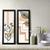 Kit 2 Quadros Decorativos Lavabo Abstrato Boho Ramos Floral Bege Preto