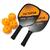 Kit 2 Raquetes Pickleball Com 4 Bolas e Bolsa Portátil Laranja