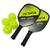 Kit 2 Raquetes Pickleball Com 4 Bolas e Bolsa Portátil Verde