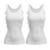 KIT 2 Regata Feminina Fitness Térmica Treino Academia Exercício Funcional Esportiva Mulher Girl Corpo Premium Branco