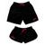 Kit 2 Short Tactel Conjunto Casal Moda Praia Combinando Namorados My Life Preto life rosa