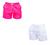 Kit 2 Shorts Bermudas Fitness Para Academia E Esportes Top Rosa, Branco
