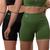 Kit 2 shorts feminino academia fitness com forro zero transparencia- urbativa fitness Preto, Verde
