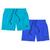 Kit 2 Shorts Masculino Básico Liso Bermuda Praia Mauricinho Tactel Azul claro, Azul royal