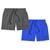 Kit 2 Shorts Masculino Básico Liso Bermuda Praia Mauricinho Tactel Chumbo, Azul royal