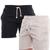 Kit 2 shorts masculino linho elegante cores lindas Preto e sarja