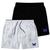 Kit 2 Shorts Masculinos Tactel Estampado Com Bolsos Moda Praia Preto branco borboleta