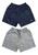 Kit 2 Shorts Moda Praia Masculino Bermudas Tactel Plus Size Cinza, Lar, Azul