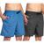 Kit 2 Shorts Moletom Masculino Efect Bermuda Tecido Macio Ajustável no Cordão Confortável Azul, Preto