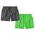 Kit 2 Shorts Resina Bermuda Tactel Masculino Liso Lisa Básico Mauricinho 2 Bolsos Cinza, Verde