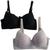 Kit 2 Sutiã Feminino Plus Size Reforçado Com Bojo De Renda Conforto Sustentação Com Aro Alça Grossa Preto, Branco