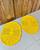 Kit 2 Tapetes Oval P 55cm x 40cm Colorido Crochê Artesanal Amarelo