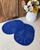 Kit 2 Tapetes Oval P 55cm x 40cm Colorido Crochê Artesanal Azul Royal