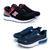 Kit 2 Tênis Caminhada Feminino Amortecimento Conforto Casual Azul, Preto