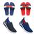 Kit 2 Tênis Esportivo + 2 Chinelo Slide Masculino Macio Leve Preto, Azul